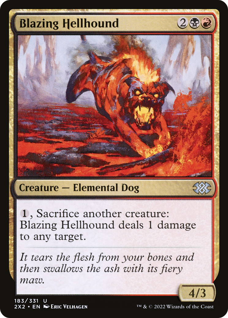 Blazing Hellhound (2X2-183) [Double Masters 2022] Foil