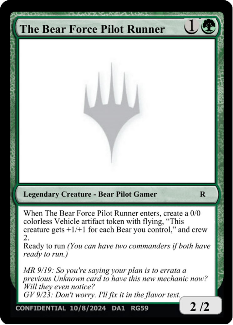 The Bear Force Pilot Runner (UNK-RG59A) [Unknown Event]