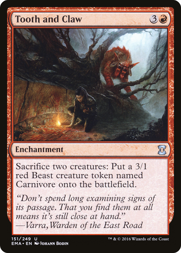 Tooth and Claw (EMA-151) [Eternal Masters] Foil