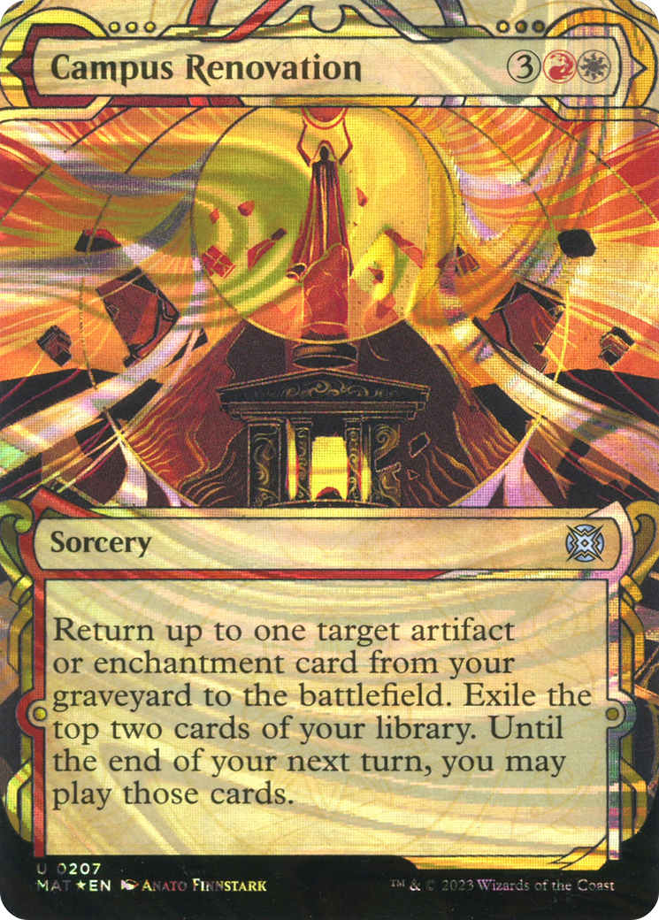 Campus Renovation (Halo Foil) (MAT-207) (Showcase) (Borderless) [March of the Machine: The Aftermath] Foil