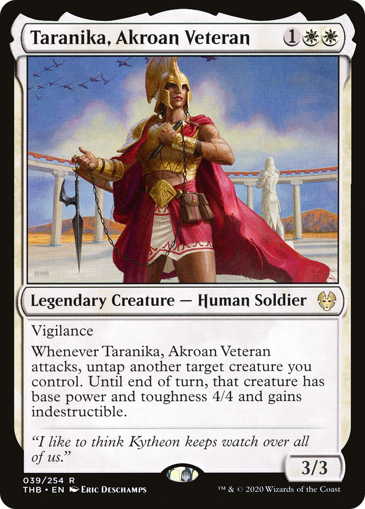 Taranika, Akroan Veteran (THB-039) [Theros Beyond Death] Foil