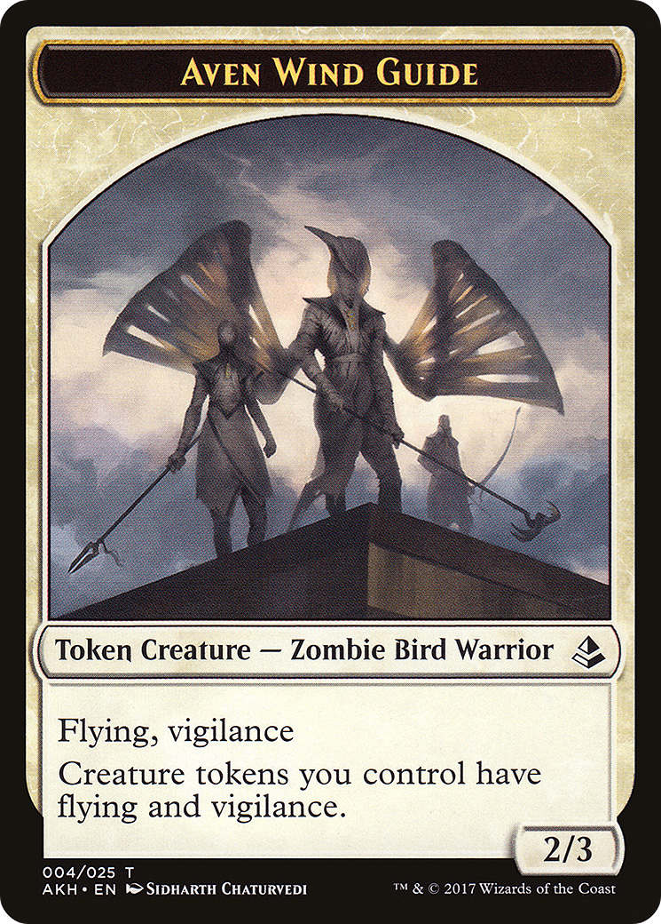 Aven Wind Guide Token (AKH-004) [Amonkhet Tokens] Foil