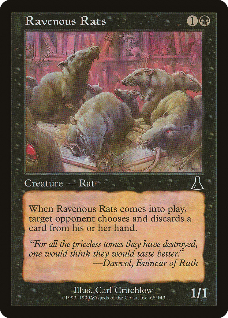 Ravenous Rats (UDS-068) [Urza's Destiny]