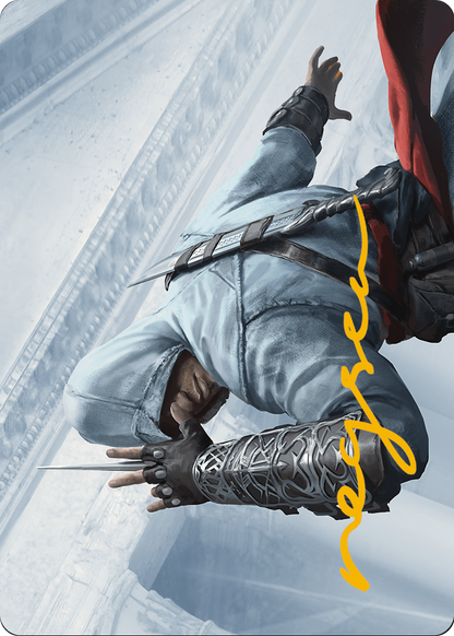 Altair Ibn-La'Ahad Art Card (Gold-Stamped Signature) (ASACR-015) (Borderless) [Assassin's Creed Art Series]
