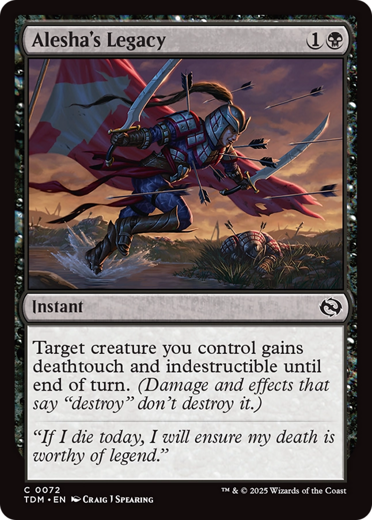 Alesha's Legacy (TDM-072) [Tarkir: Dragonstorm] Foil