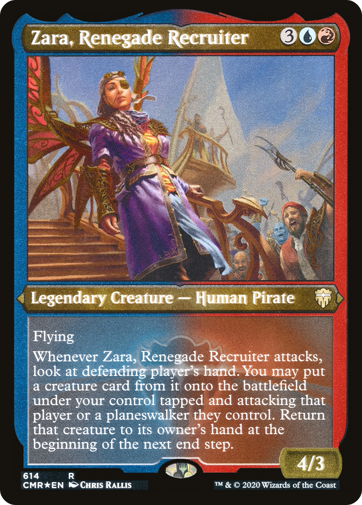 Zara, Renegade Recruiter (Foil Etched) (CMR-614) [Commander Legends] Foil