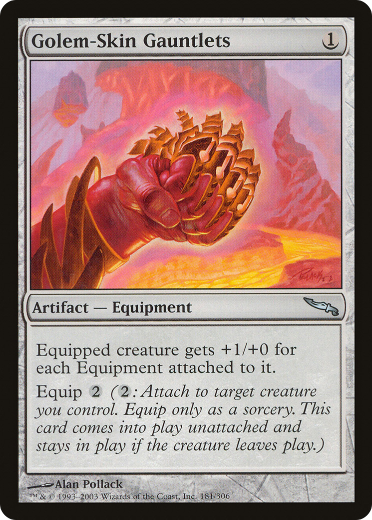 Golem-Skin Gauntlets (MRD-181) [Mirrodin] Foil