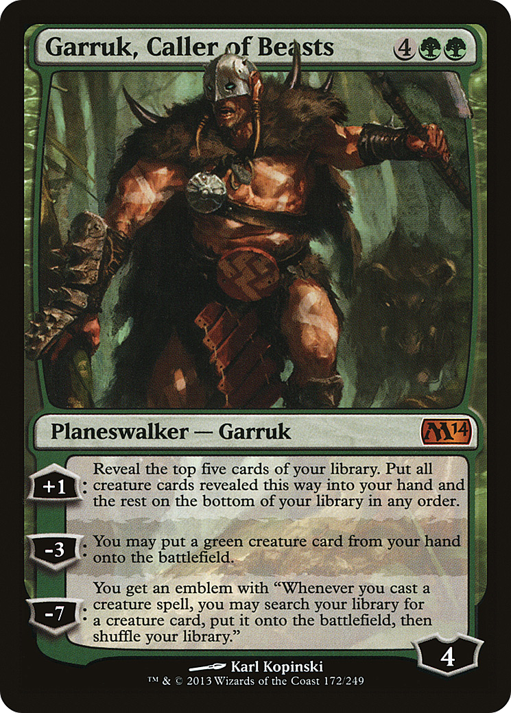 Garruk, Caller of Beasts (M14-172) [Magic 2014] Foil