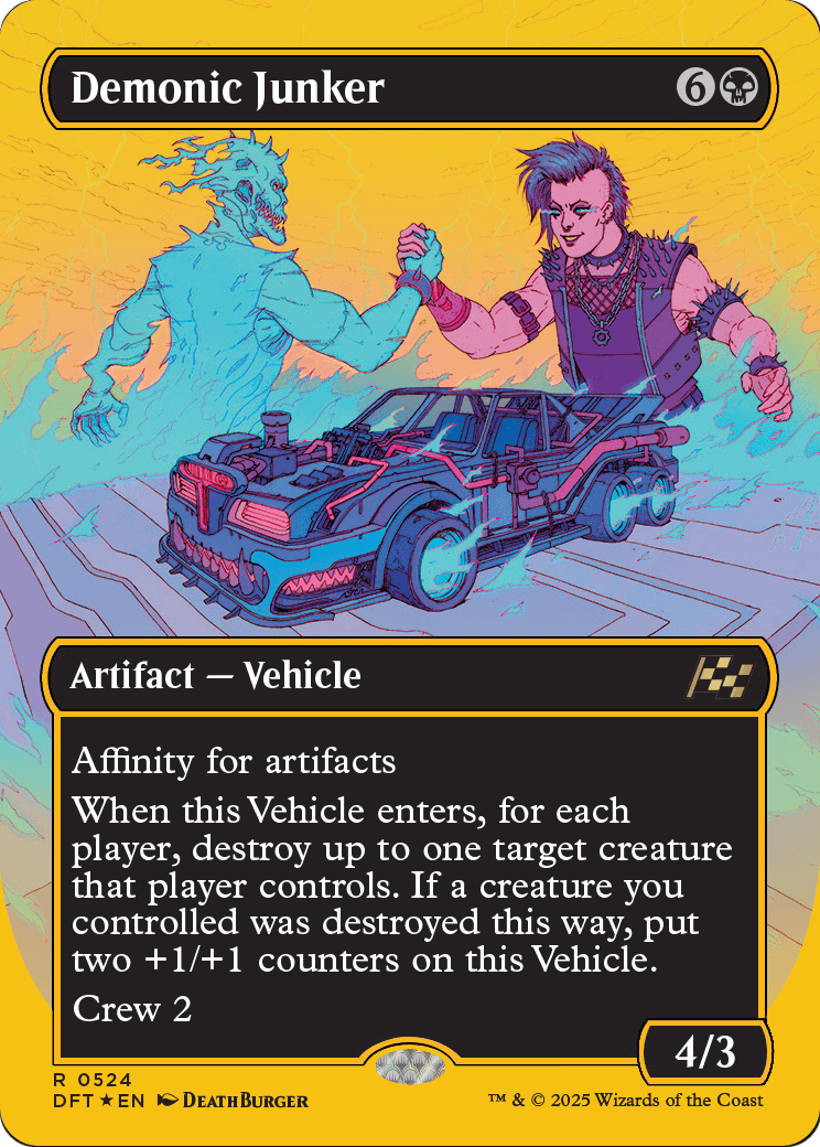 Demonic Junker (Borderless) (First-Place Foil) (DFT-524) [Aetherdrift] Foil