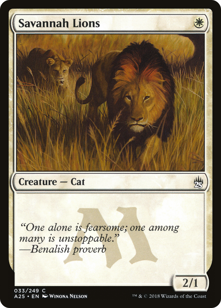 Savannah Lions (A25-033) [Masters 25] Foil