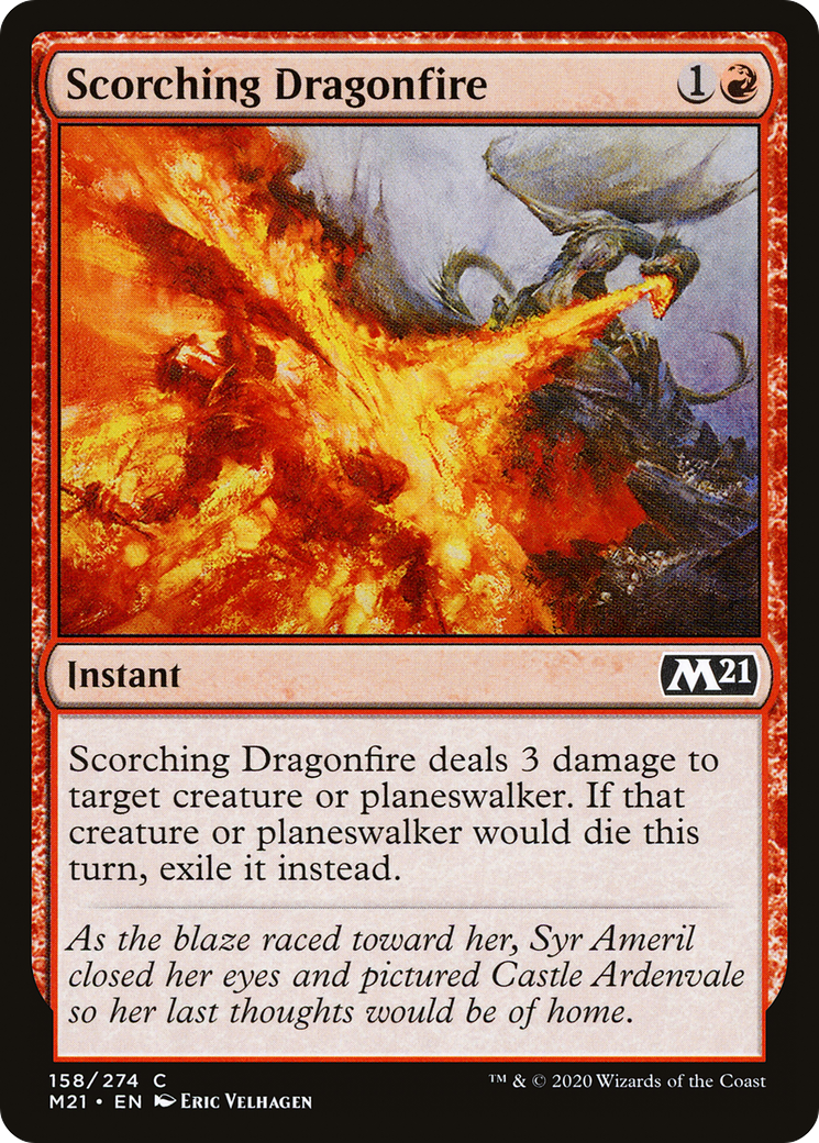 Scorching Dragonfire (M21-158) [Core Set 2021] Foil