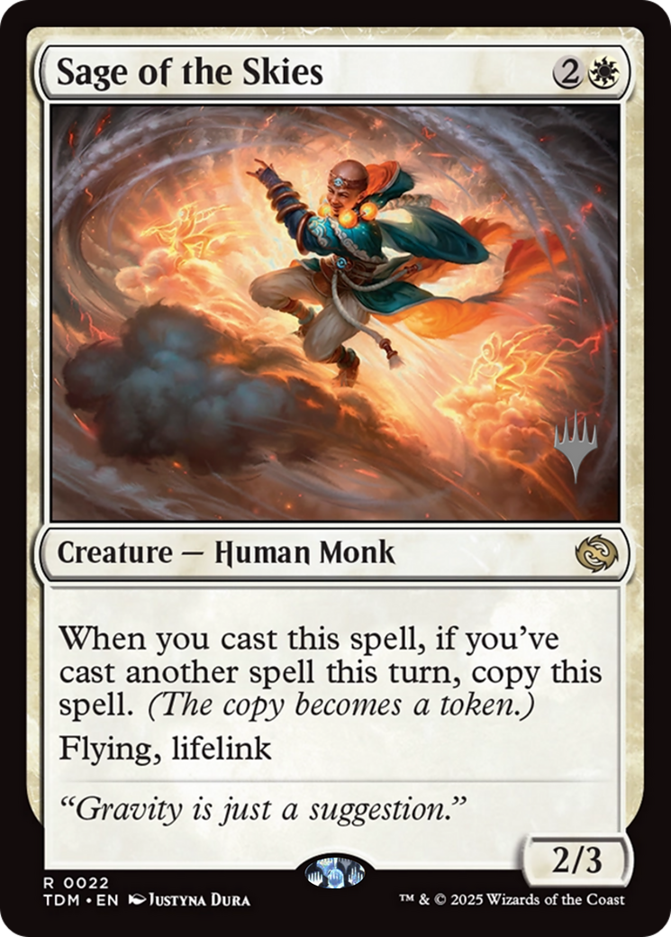Sage of the Skies (PPTDM-022) [Promo Pack: Tarkir: Dragonstorm] Foil