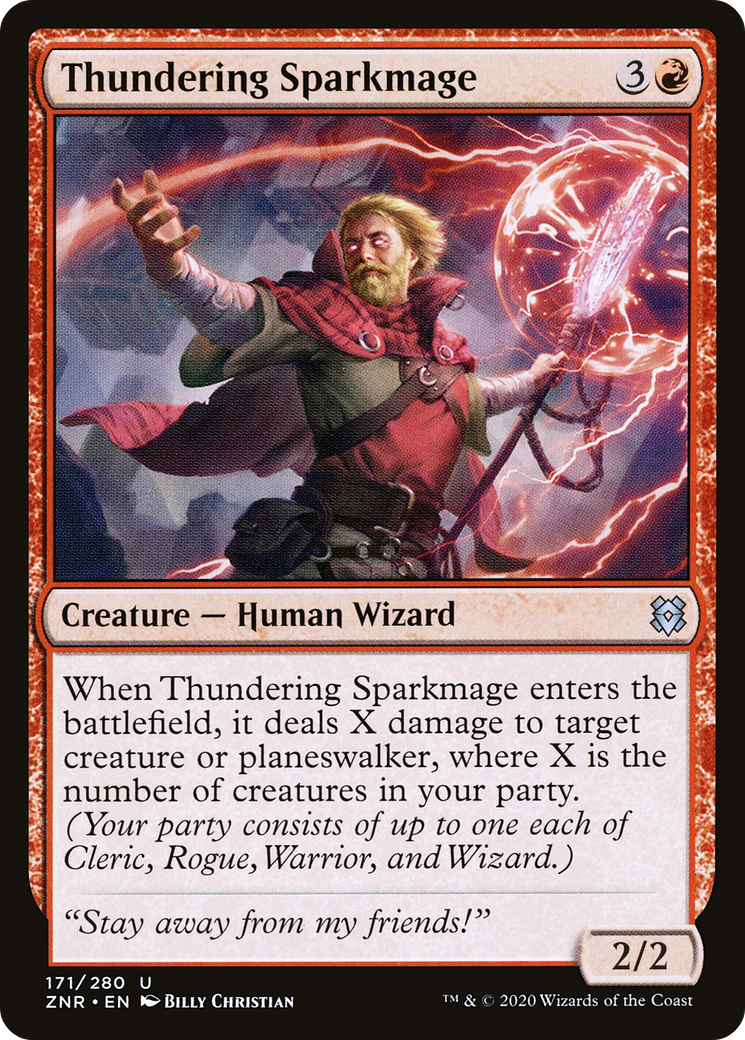 Thundering Sparkmage (ZNR-171) [Zendikar Rising] Foil