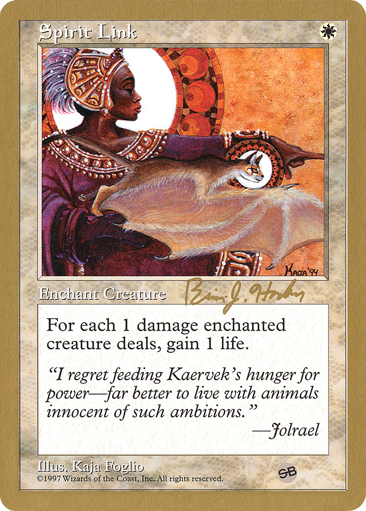 Spirit Link - 1998 Brian Hacker (5ED) (SB) [World Championship Decks 1998]