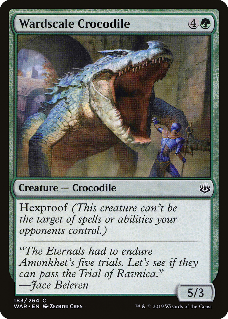 Wardscale Crocodile (WAR-183) [War of the Spark] Foil