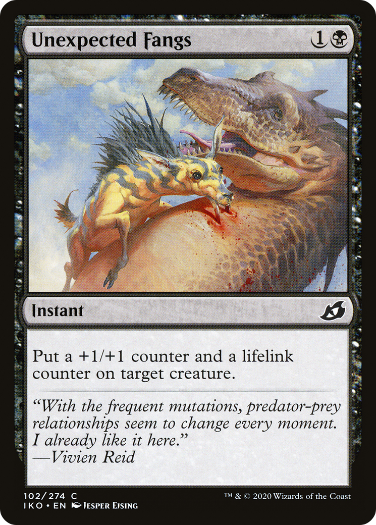 Unexpected Fangs (IKO-102) [Ikoria: Lair of Behemoths] Foil