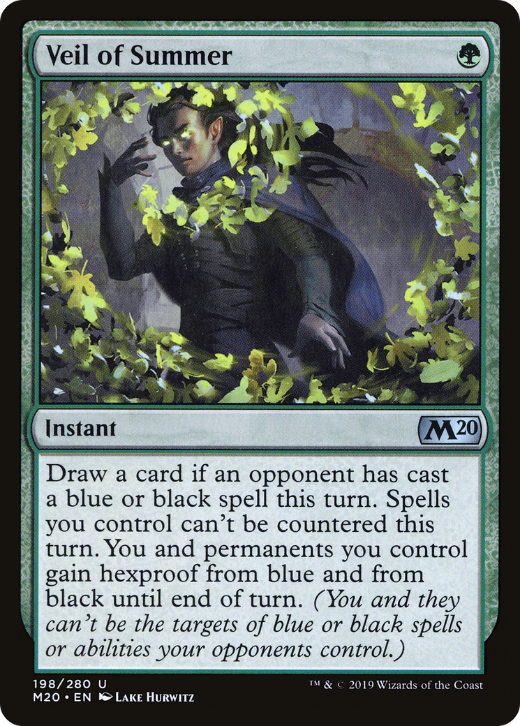 Veil of Summer (M20-198) [Core Set 2020] Foil