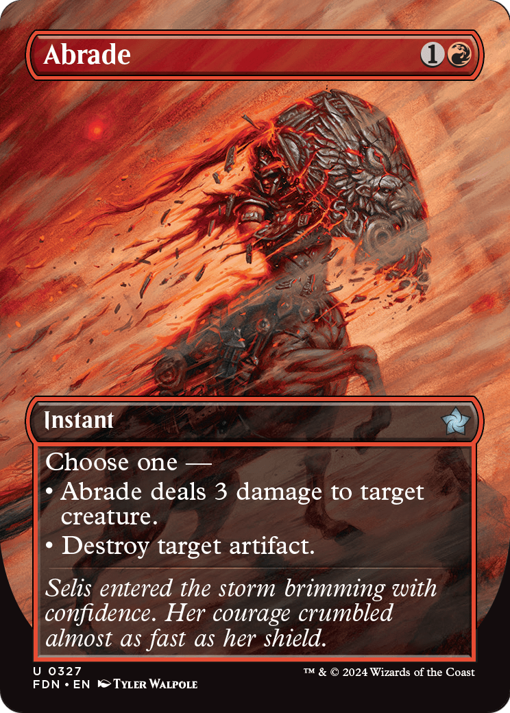 Abrade (Borderless) (FDN-327) [Foundations]