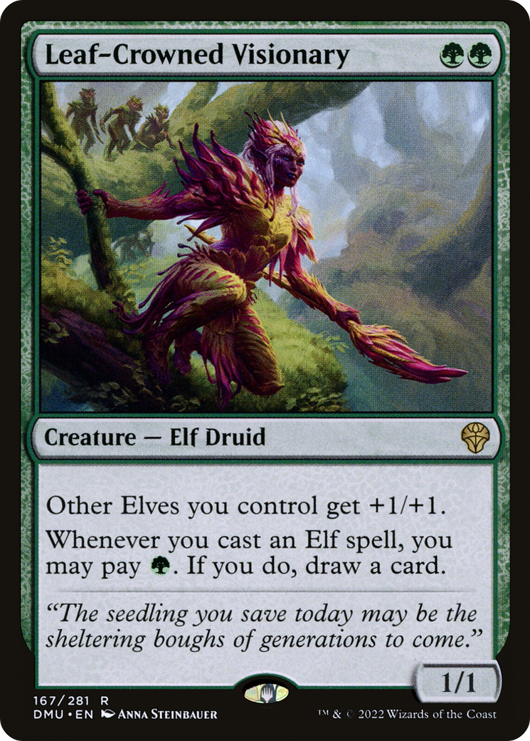 Leaf-Crowned Visionary (DMU-167) [Dominaria United]