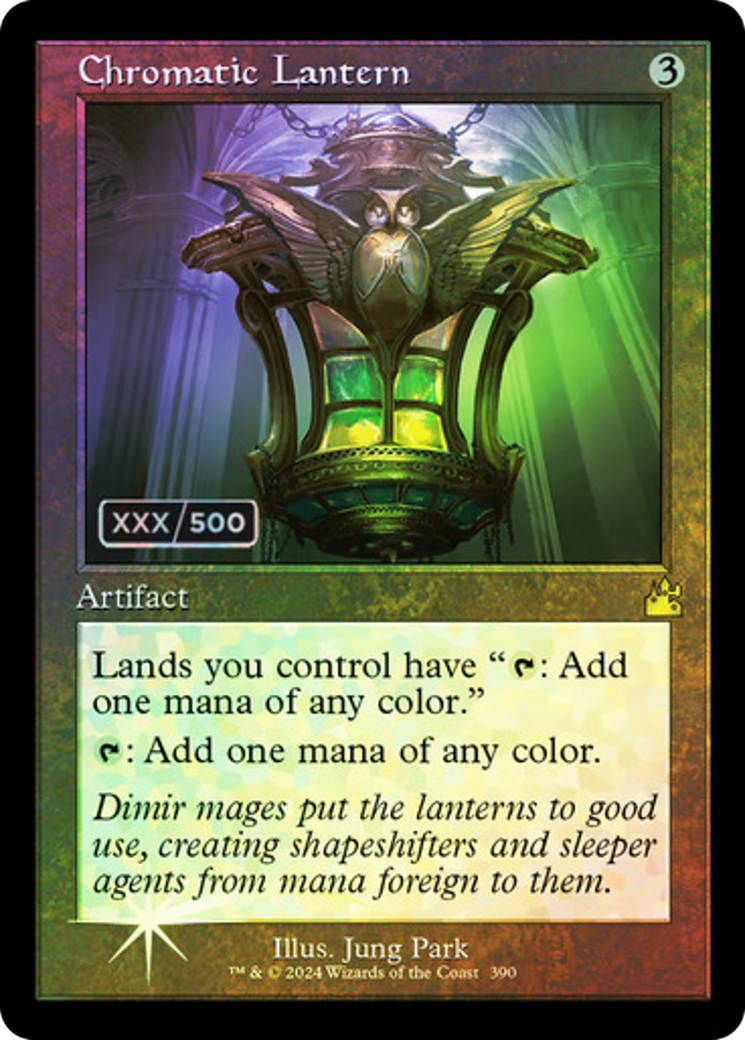 Chromatic Lantern (Retro Frame) (Serial Numbered) (RVR-390) [Ravnica Remastered] Foil