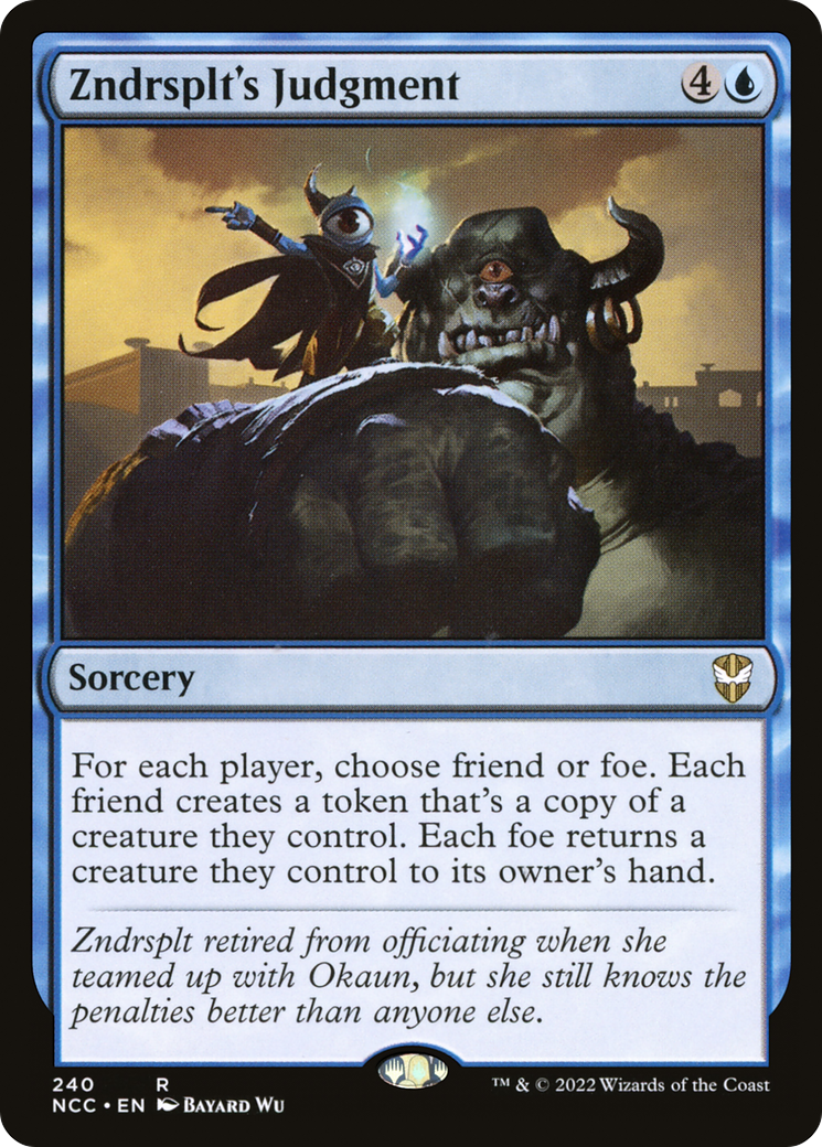 Zndrsplt's Judgment (NCC-240) [New Capenna Commander]