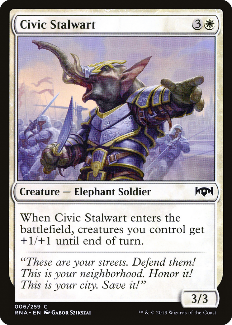 Civic Stalwart (RNA-006) [Ravnica Allegiance] Foil