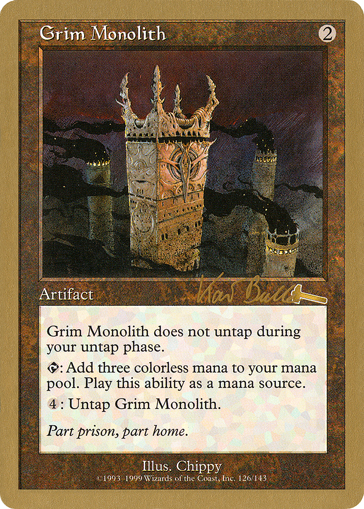 Grim Monolith - 1999 Kai Budde (ULG) [World Championship Decks 1999]