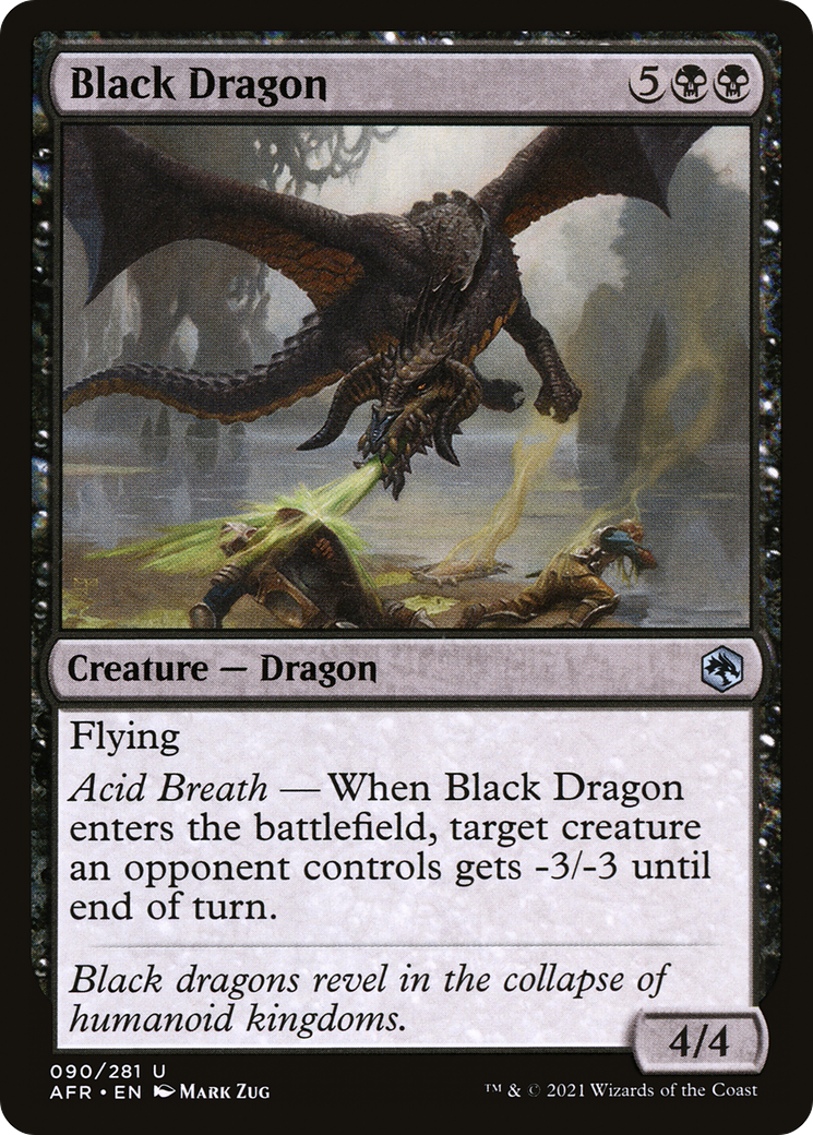 Black Dragon (AFR-090) [Adventures in the Forgotten Realms] Foil