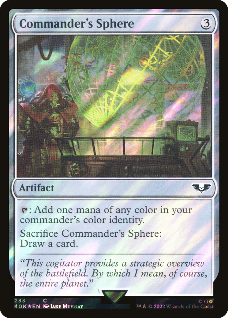 Commander's Sphere (40K-233) (Surge Foil) [Warhammer 40,000 Commander] Foil