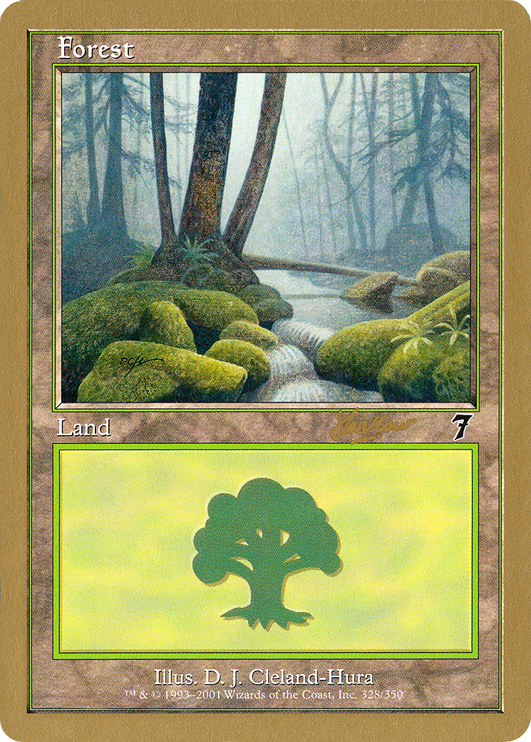 Forest (328) - 2002 Sim Han How (7ED) [World Championship Decks 2002]