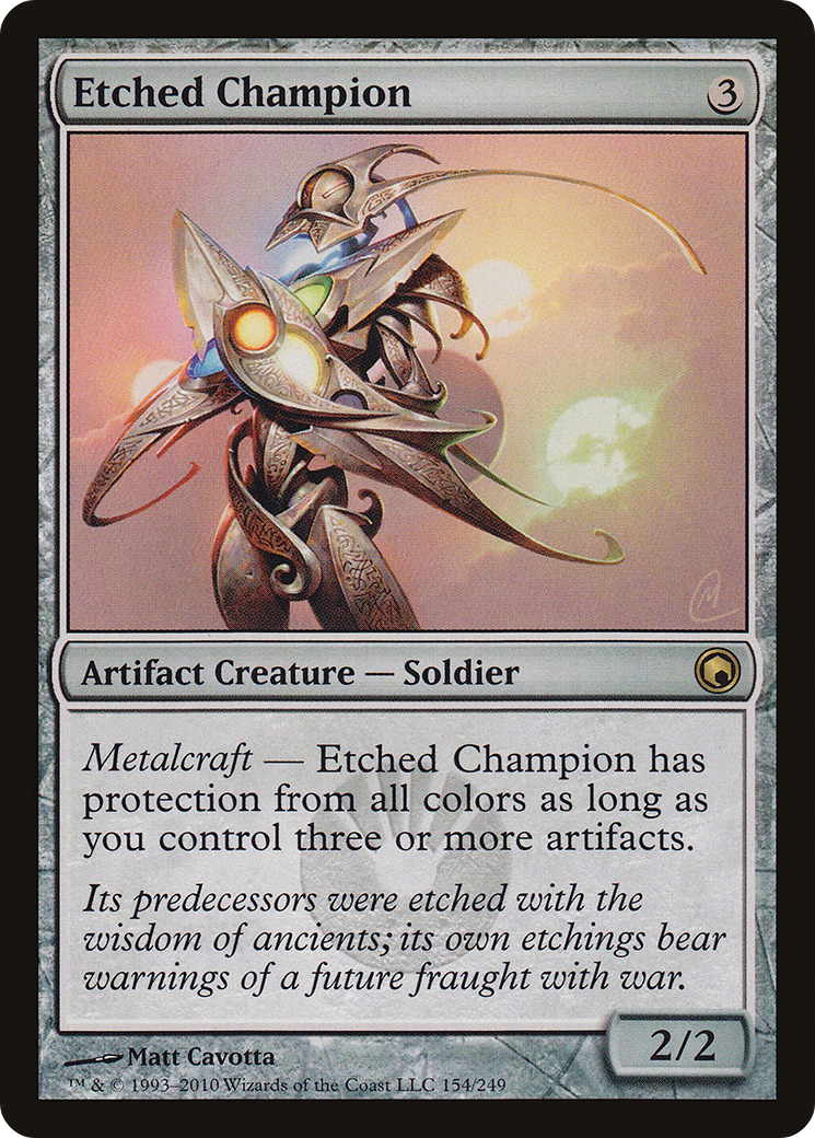Etched Champion (SOM-154) [Scars of Mirrodin] Foil