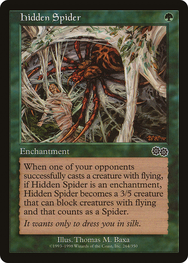 Hidden Spider (USG-264) [Urza's Saga]
