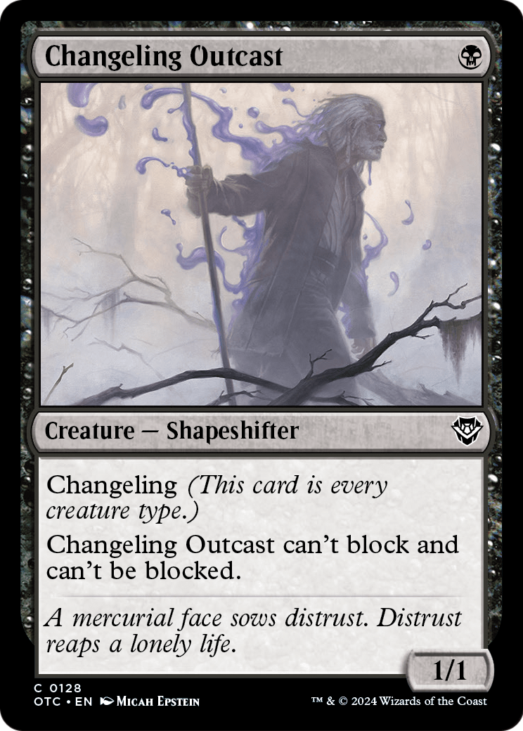 Changeling Outcast (OTC-128) [Outlaws of Thunder Junction Commander]
