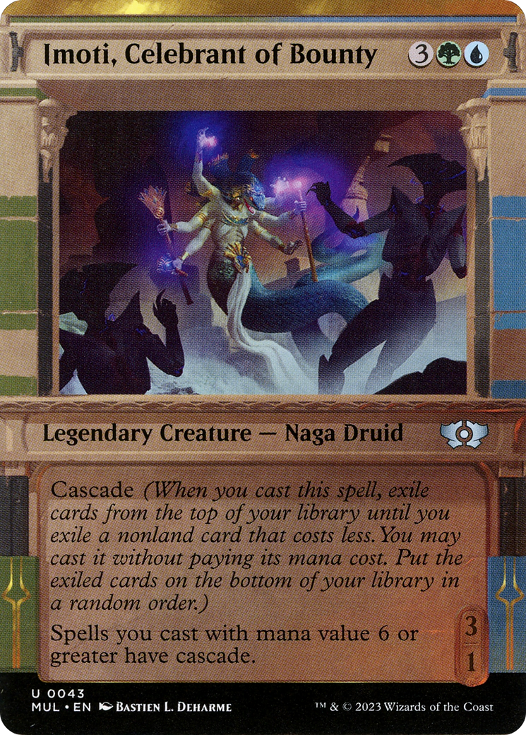 Imoti, Celebrant of Bounty (MUL-043) (Showcase) (Borderless) [Multiverse Legends] Foil