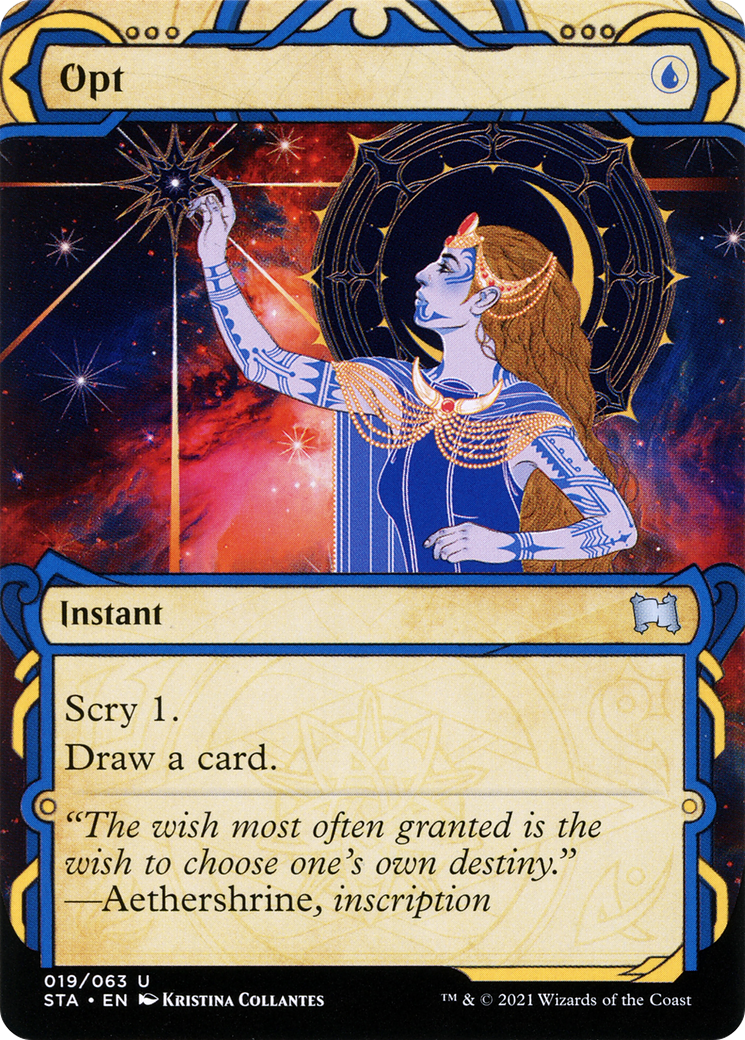 Opt (STA-019) (Showcase) (Borderless) [Strixhaven Mystical Archive]