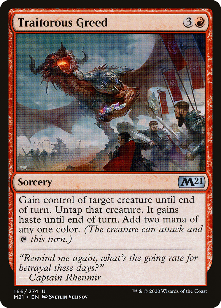 Traitorous Greed (M21-166) [Core Set 2021] Foil