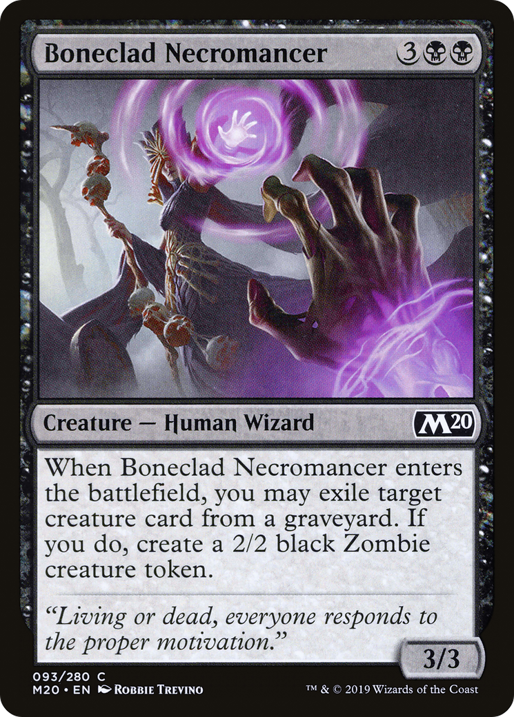 Boneclad Necromancer (M20-093) [Core Set 2020] Foil