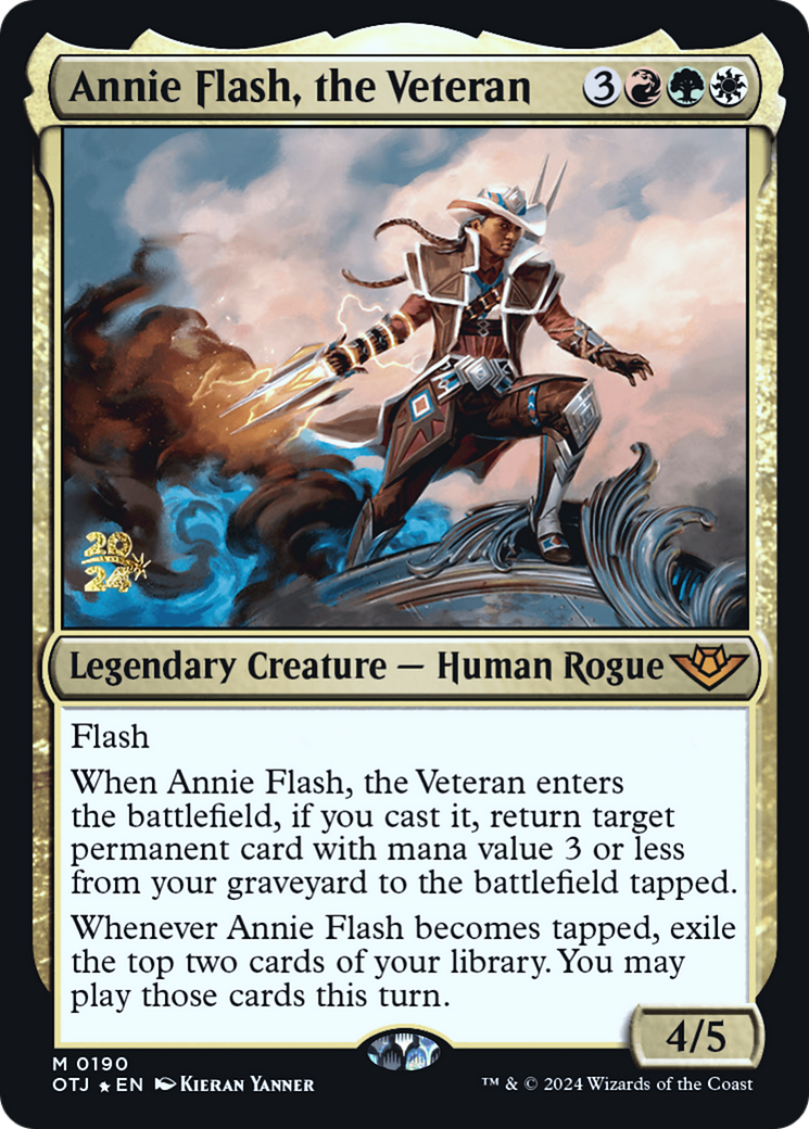 Annie Flash, the Veteran (PRE-190) [Outlaws of Thunder Junction Promos] Foil