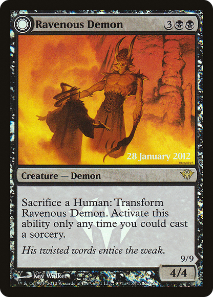 Ravenous Demon (PRE-71★) [Dark Ascension Promos] Foil