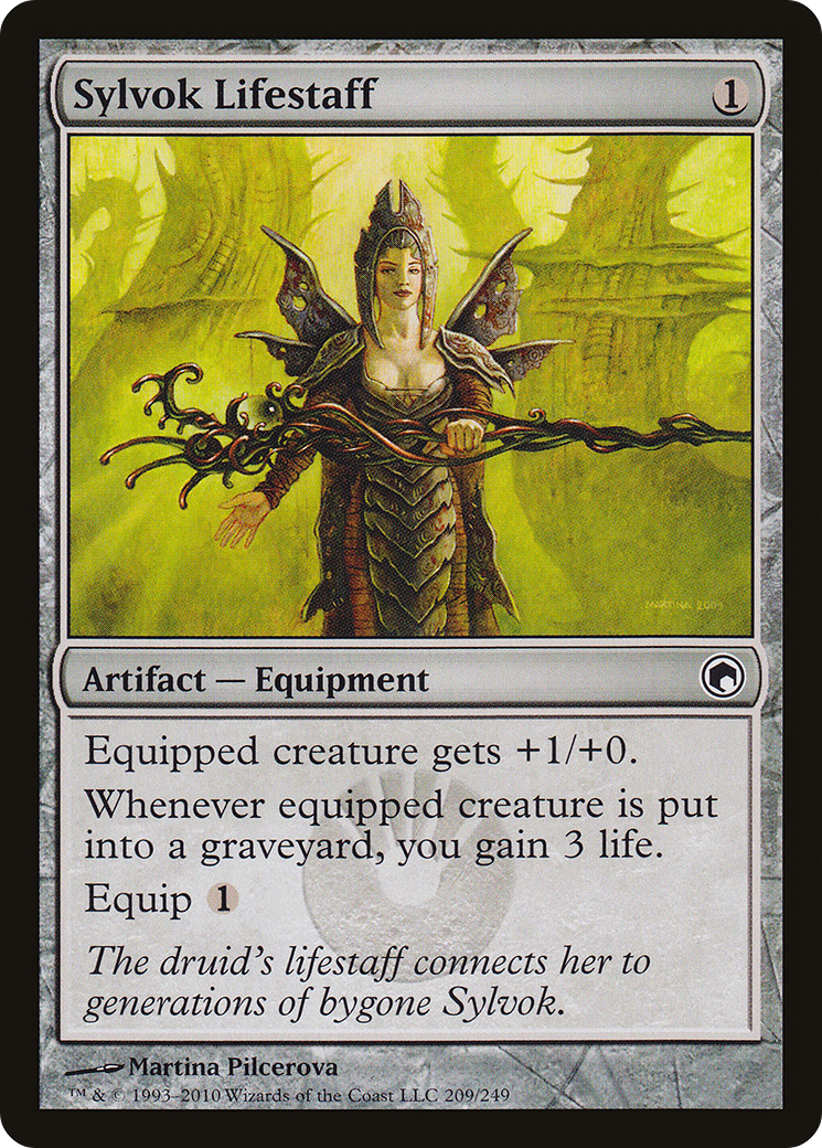 Sylvok Lifestaff (SOM-209) [Scars of Mirrodin] Foil