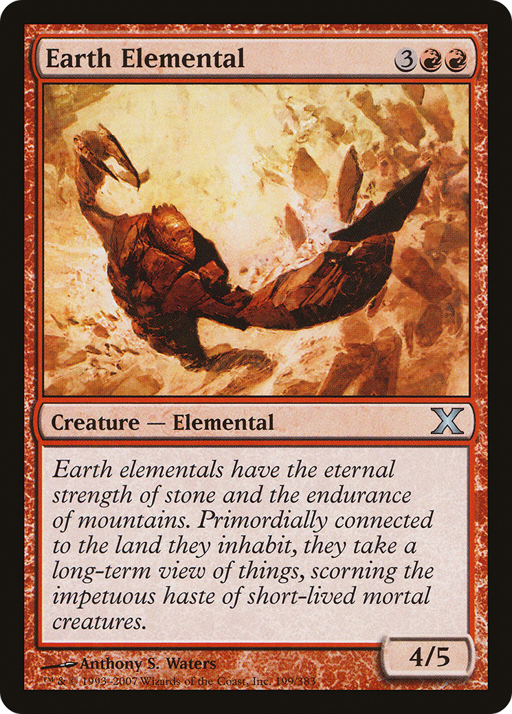 Earth Elemental (10E-199) [Tenth Edition] Foil