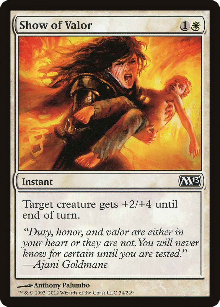 Show of Valor (M13-034) [Magic 2013] Foil