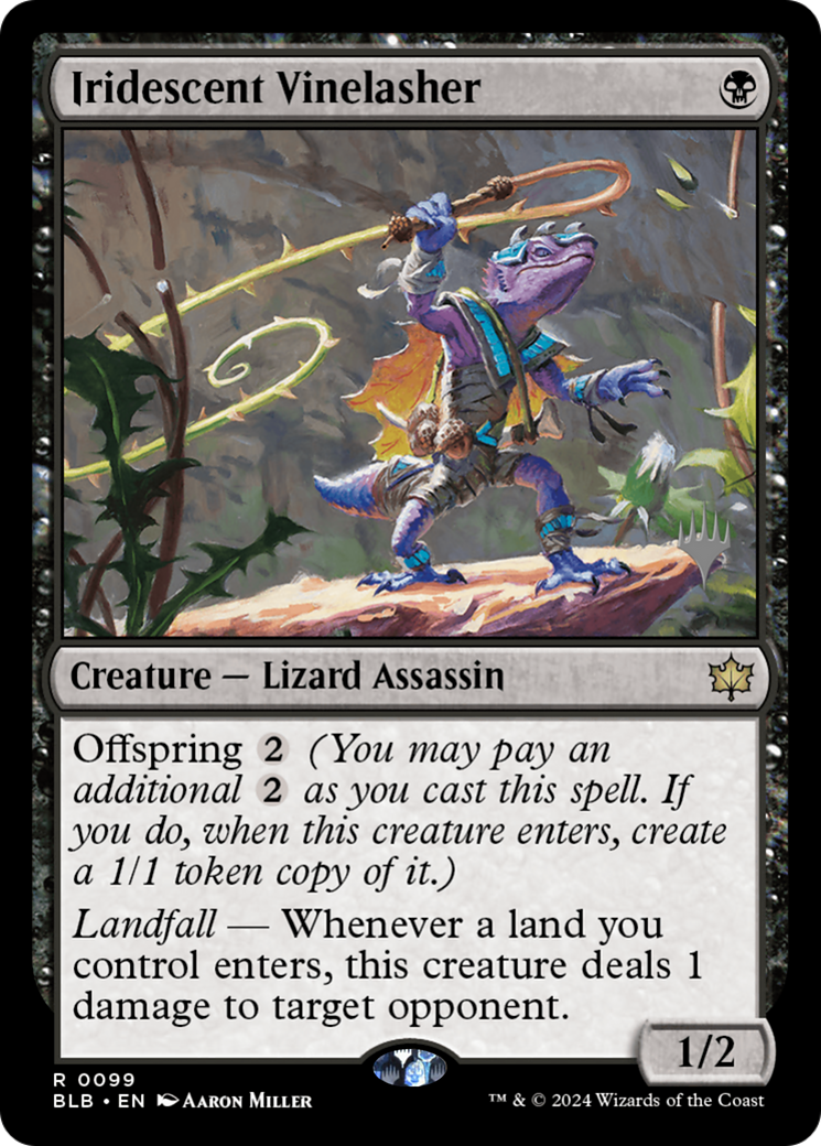 Iridescent Vinelasher (PPBLB-099) [Promo Pack: Bloomburrow Promos] Foil