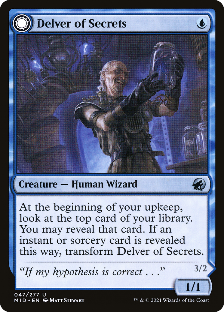 Delver of Secrets (MID-047) [Innistrad: Midnight Hunt]