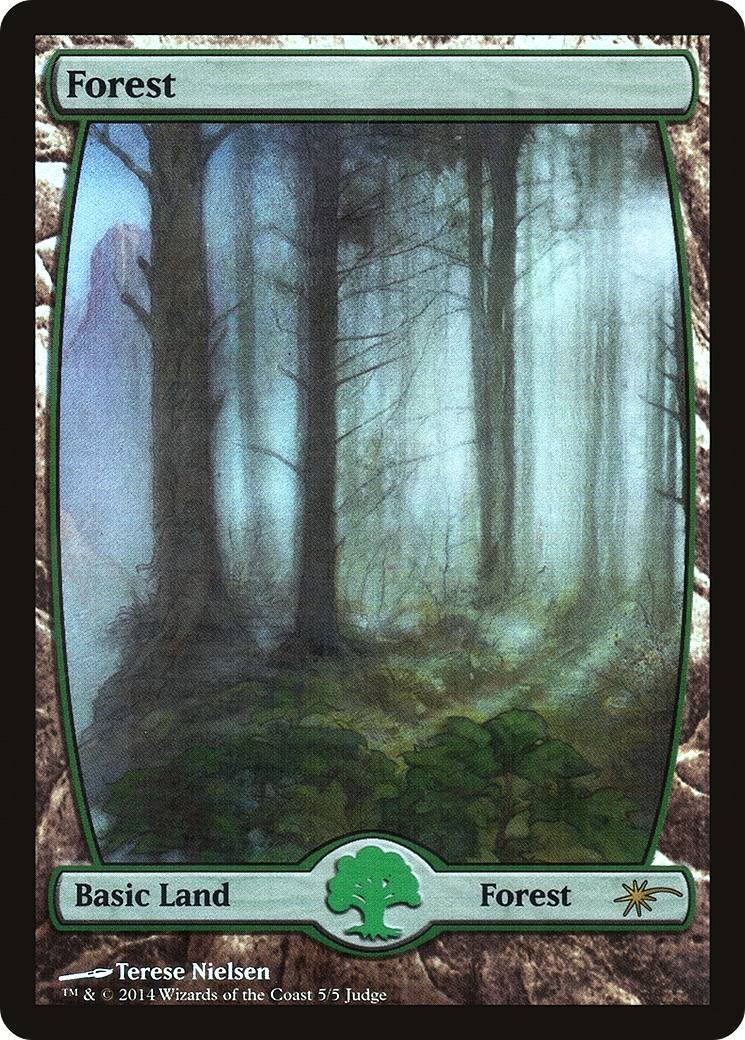 Forest - Full Art (5) (JDG-05★) [Judge Gift Cards 2014] Foil