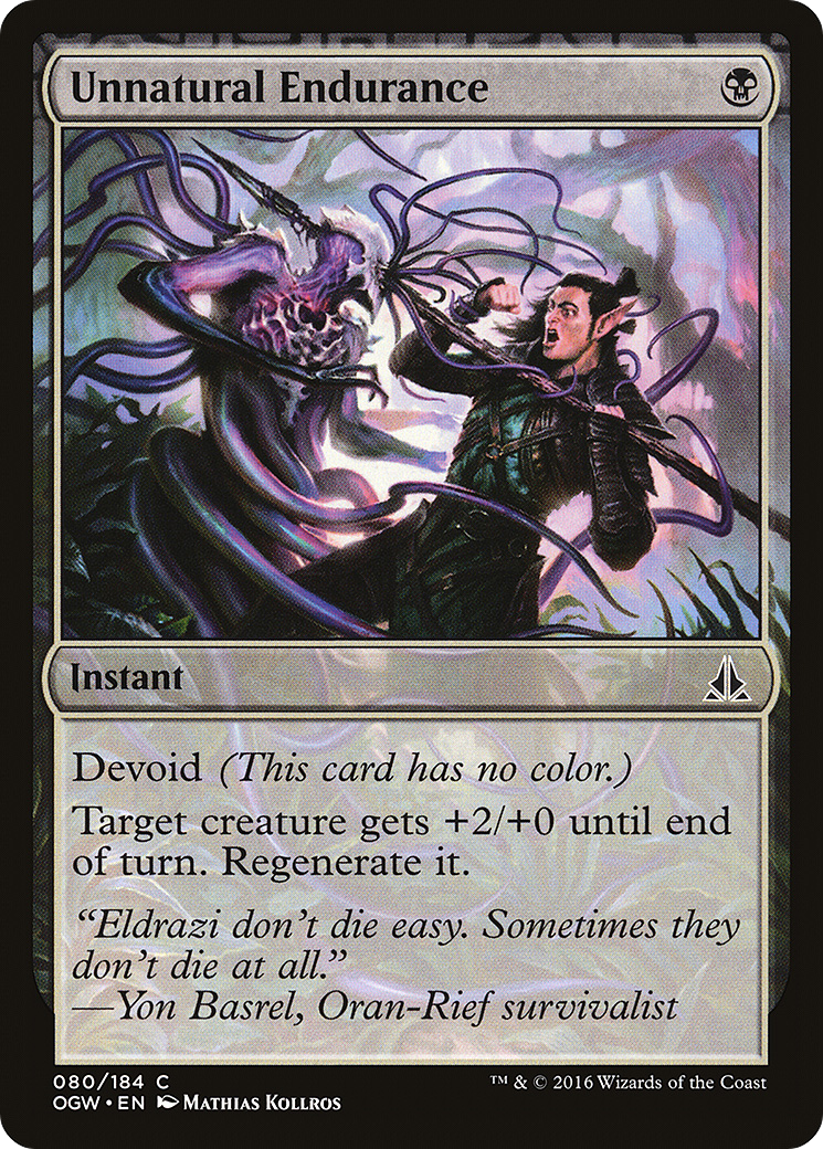 Unnatural Endurance (OGW-080) [Oath of the Gatewatch] Foil