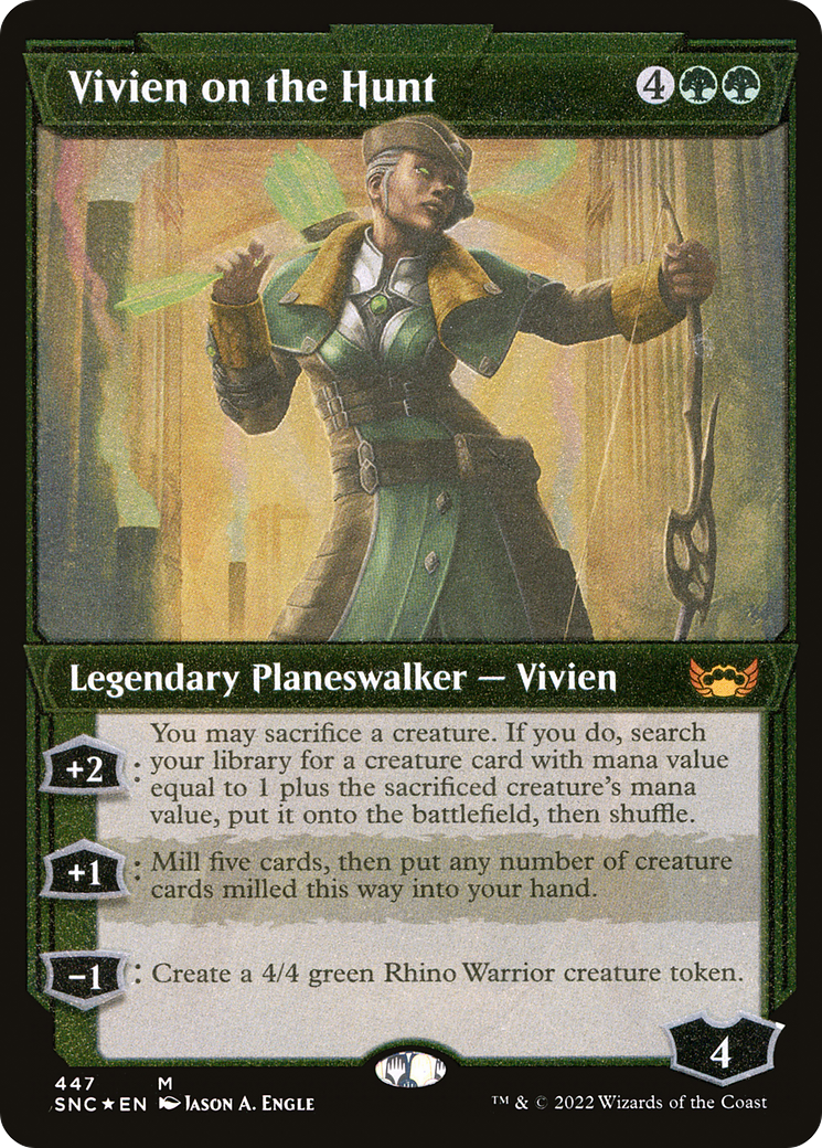 Vivien on the Hunt (Showcase) (Foil Etched) (SNC-447) [Streets of New Capenna] Foil