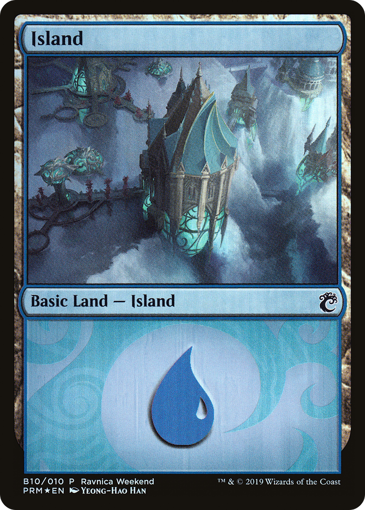 Island - Simic (B10) (LARP-010) [RNA Ravnica Weekend] Foil