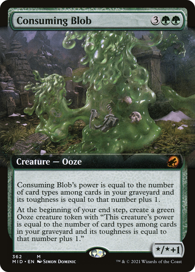 Consuming Blob (Extended Art) (MID-362) [Innistrad: Midnight Hunt] Foil