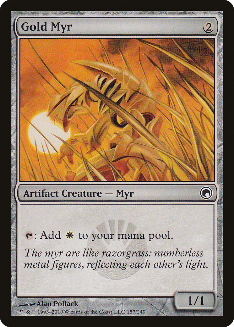 Gold Myr (SOM-157) [Scars of Mirrodin] Foil